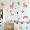 Cartoon Wall Decal Pink Alpaca