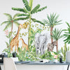 Cartoon Wall Decals Nordic Plants Elephant Giraffe