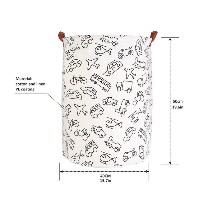 Folding Toys Basket Round Large Hamper