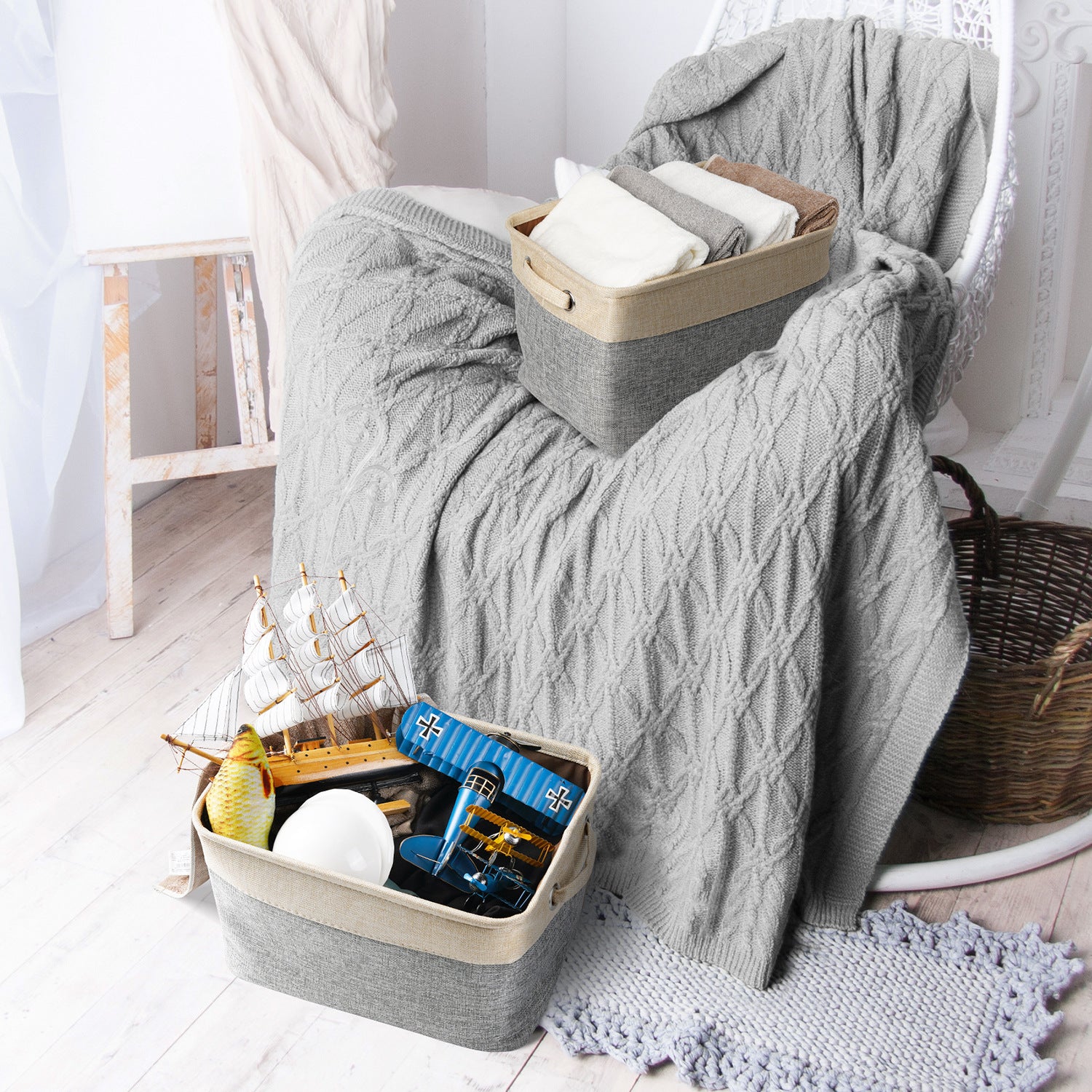 Storage Hamper Outlined Colors