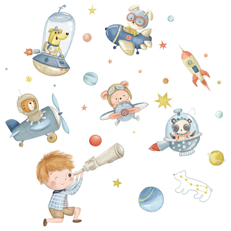 Cartoon Wall Decals Dogs in Sky