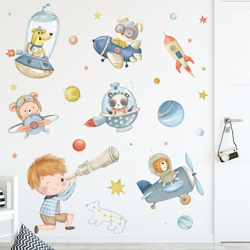 Cartoon Wall Decals Dogs in Sky