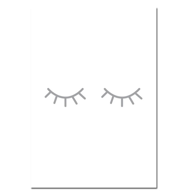 Lovely Rabbit And Eyes Nursery Canvas Posters
