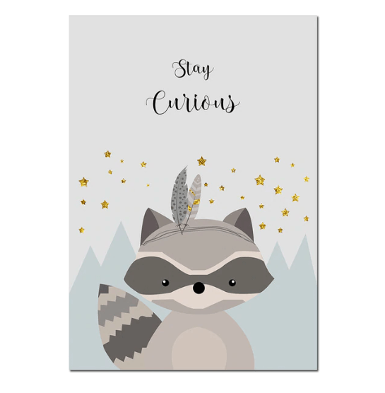 Bear Tribe Woodland Nursery Canvas Posters