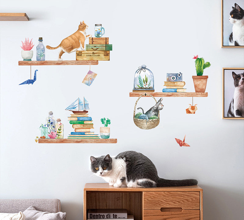 Cartoon Wall Decals Little Cute Cats