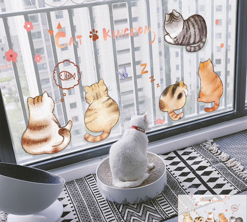 Cartoon Wall Decals Little Cute Cats