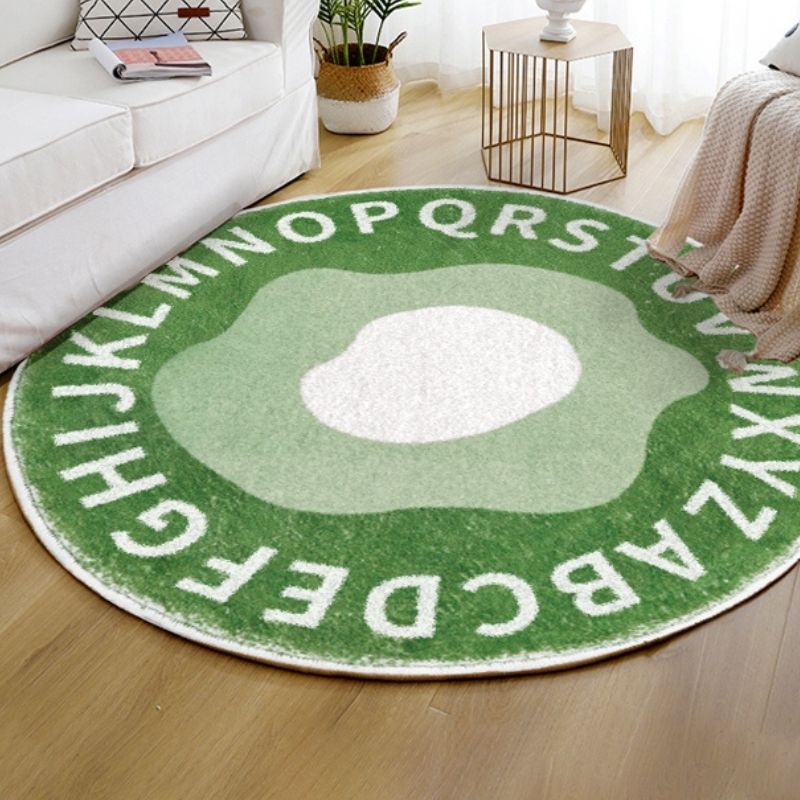 Round Rug Circle ABC Alphabet