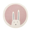 Nursery Round Area Rug Animal Portraits