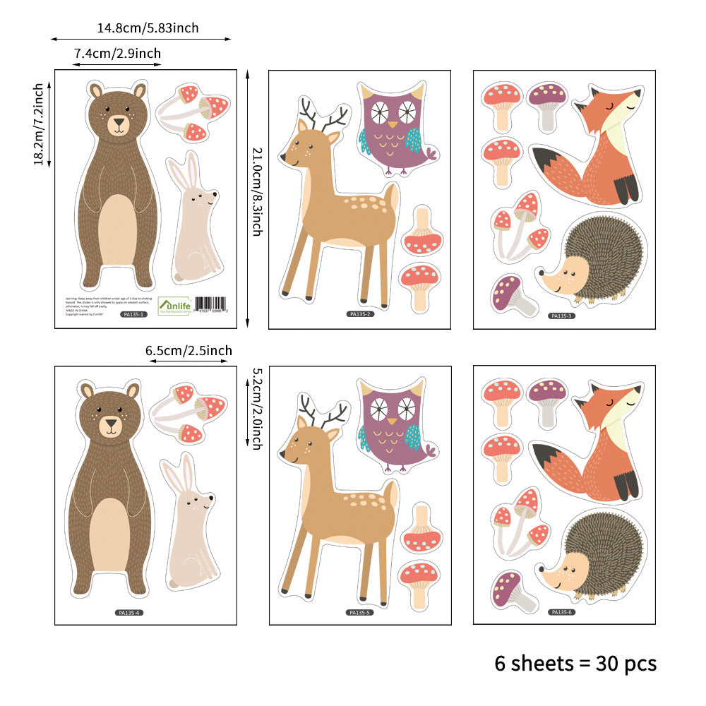 Pattern Wall Decals Forest Animals
