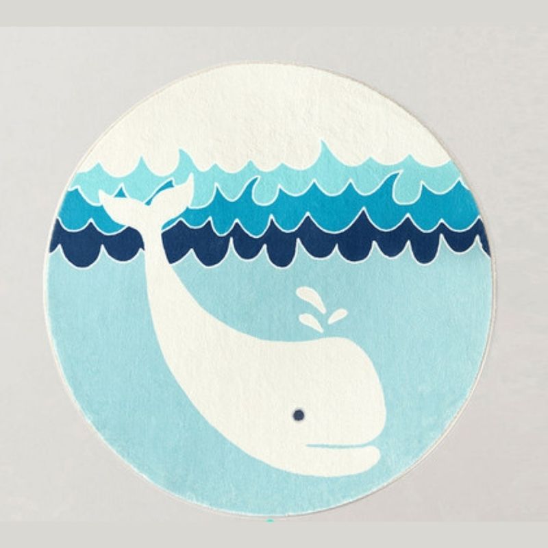 Round Area Rug Cute Animals