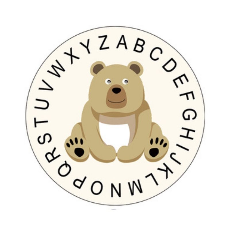 Round Rug ABC Alphabet Animals