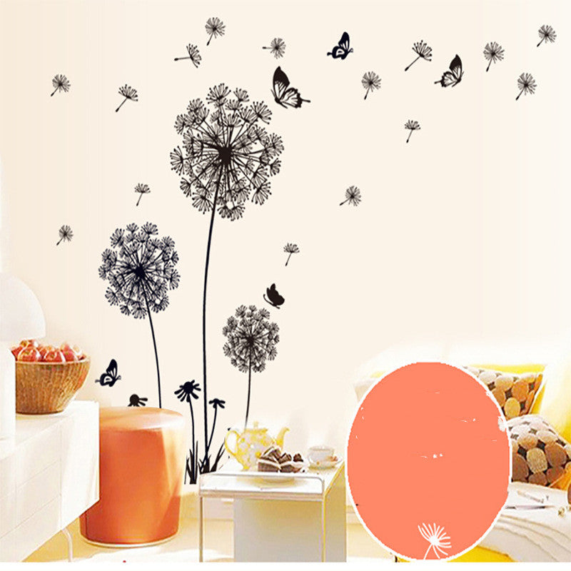 Cartoon Wall Decals Dandelion Flowers