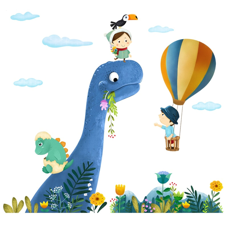 Cartoon Wall Decals Dinosaur Paradise - Large