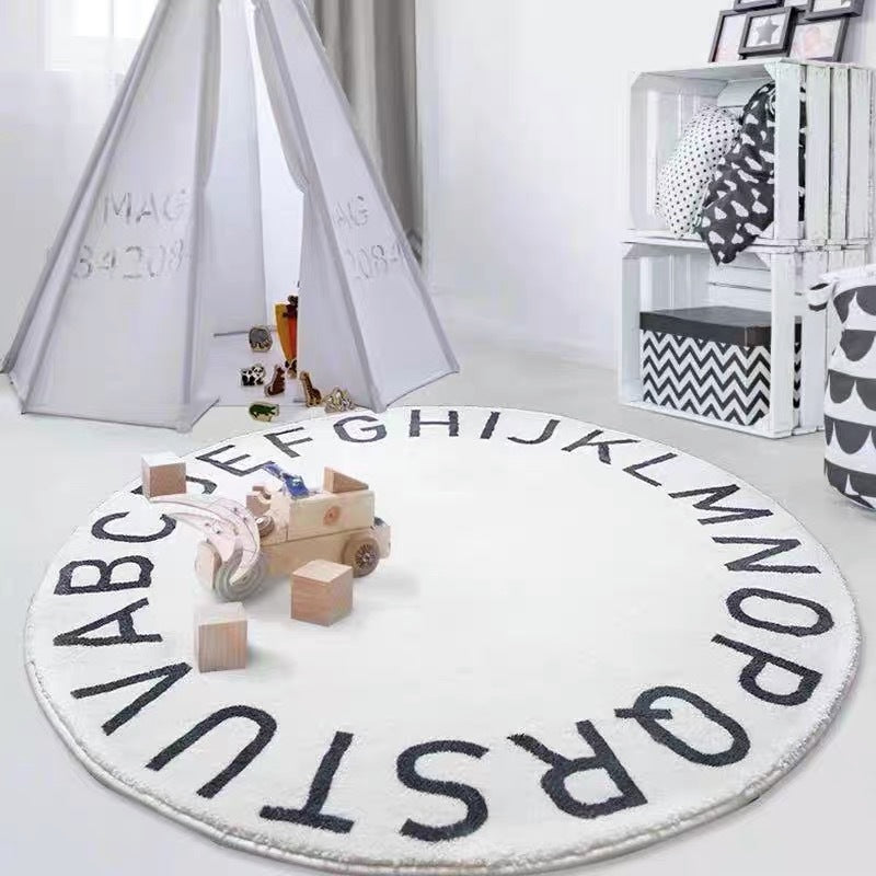 Round Rug Circle ABC Alphabet