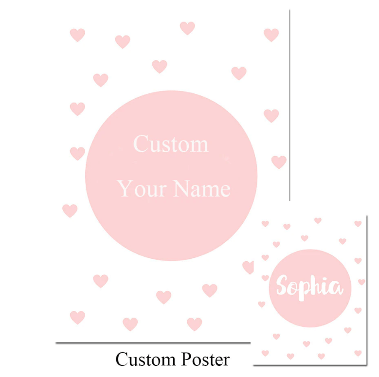 Personal Name And Swan Nursery Canvas - Customizable