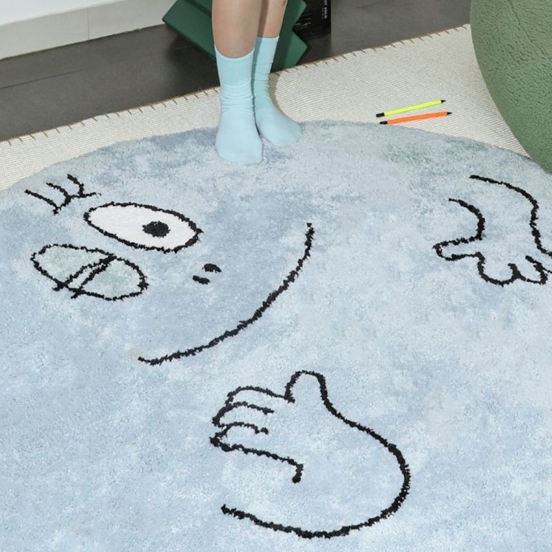 Round Area Rug Happy Face