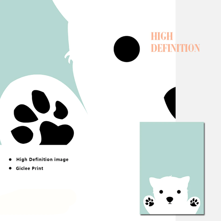 Kawaii Bear And Rabbit Nursery Canvas Posters