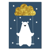 Bear And Balloon Nursery Canvas Posters