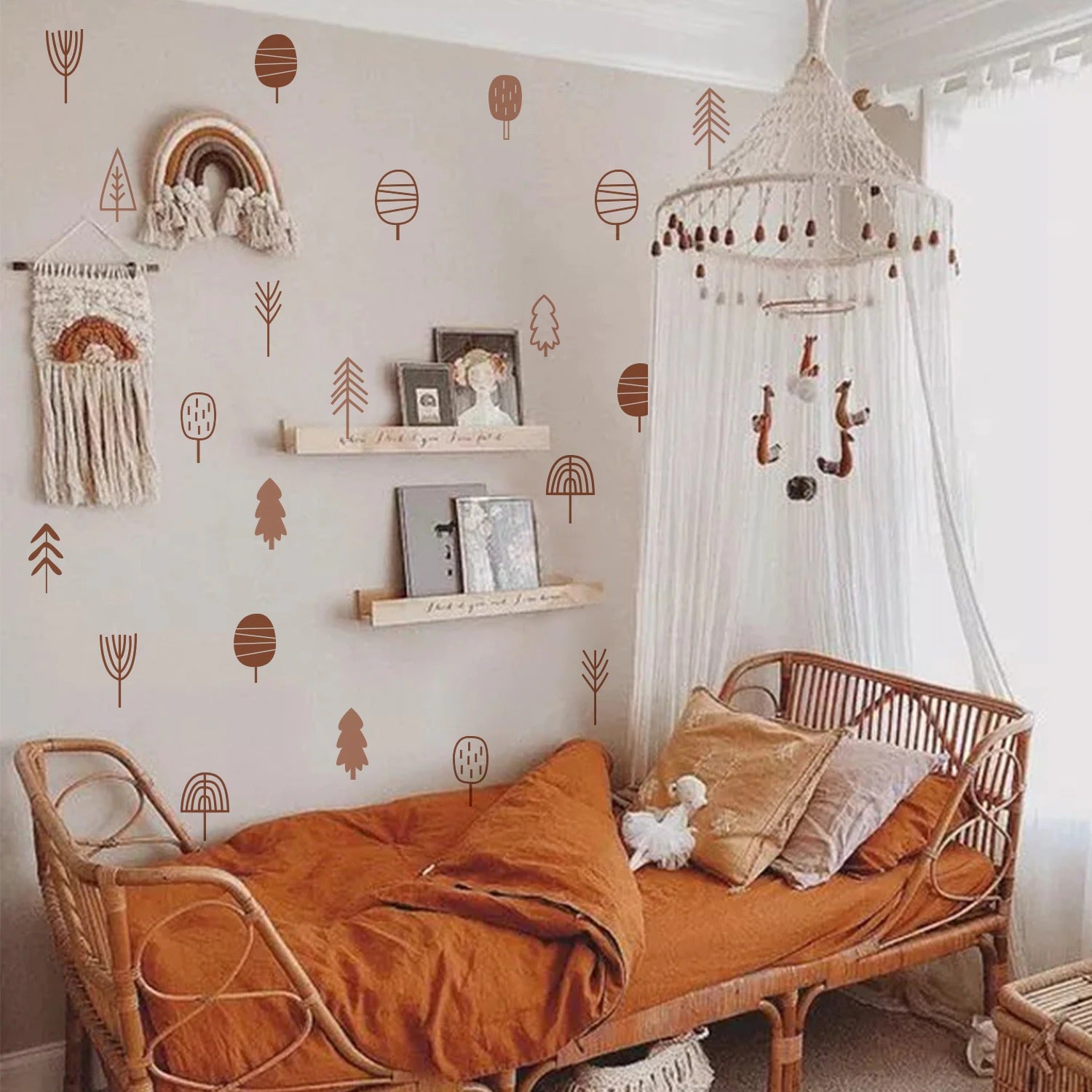Pattern Wall Decals Boho Trees