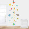 Cartoon Wall Decals Rocket Ship Height Meter