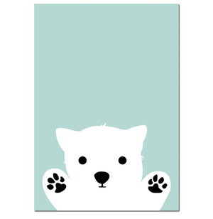 Kawaii Bear And Rabbit Nursery Canvas Posters