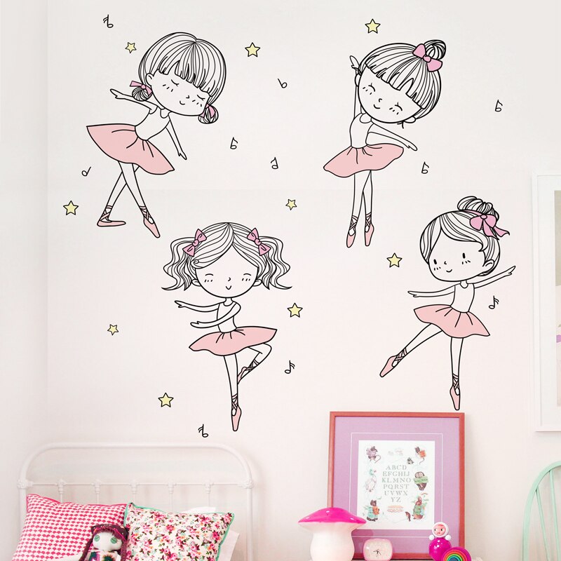 Nursery Wall Decals Ballet Dancers