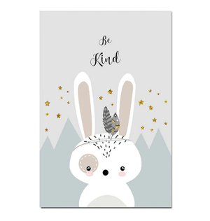 Bear Tribe Woodland Nursery Canvas Posters