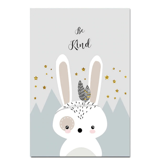 Bear Tribe Woodland Nursery Canvas Posters
