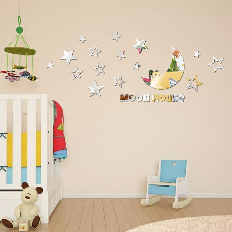 Mirror Wall Decals Moon House