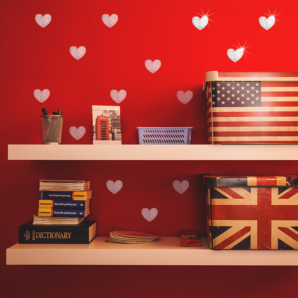 Pattern Wall Decals Shiny Hearts