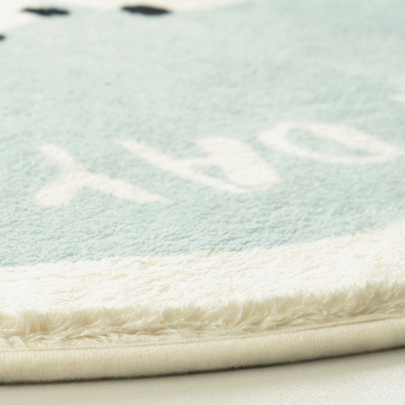 Round Rug ABC Alphabet Moon