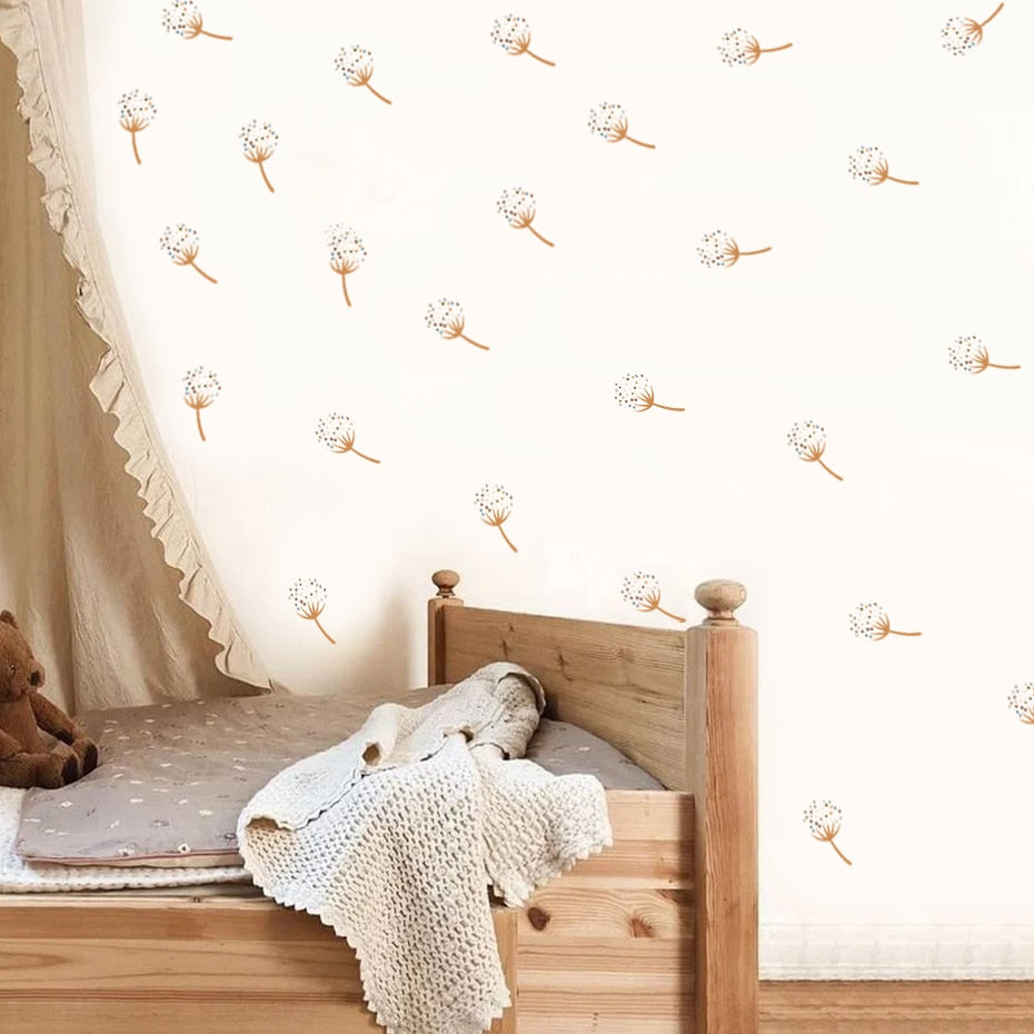 Cartoon Wall Decals Floral Leaves