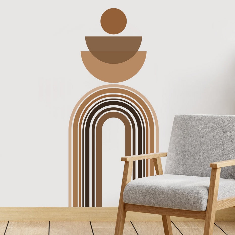 Nursery Wall Decals Geometric Abstract Rainbow