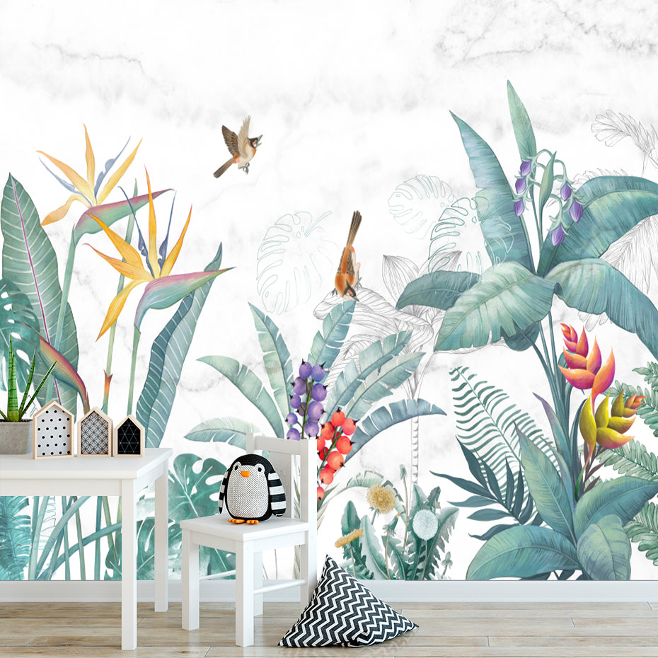 Nursery Wall Decals Tropical Plants 3D