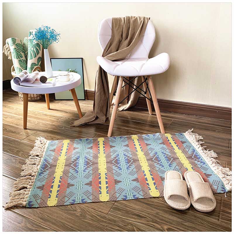 Soft Tassel Cotton Area Rug