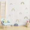 Nursery Wall Decals Modern Colorful Dots Rainbows
