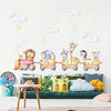 Cartoon Animal Train Wall Decals