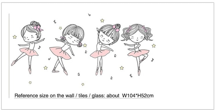 Nursery Wall Decals Ballet Dancers