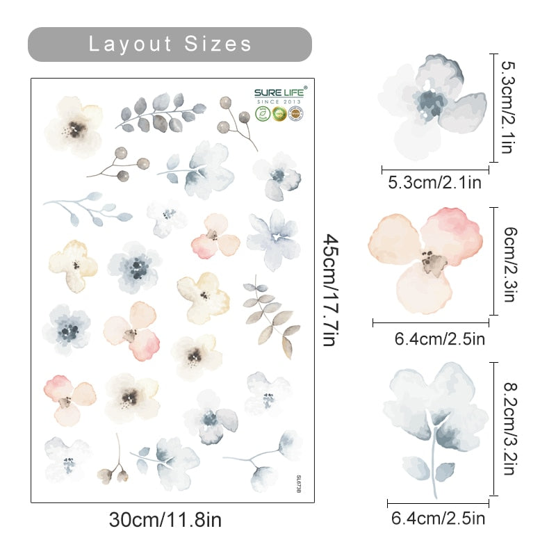 Floral Wall Decals Spring Flowers