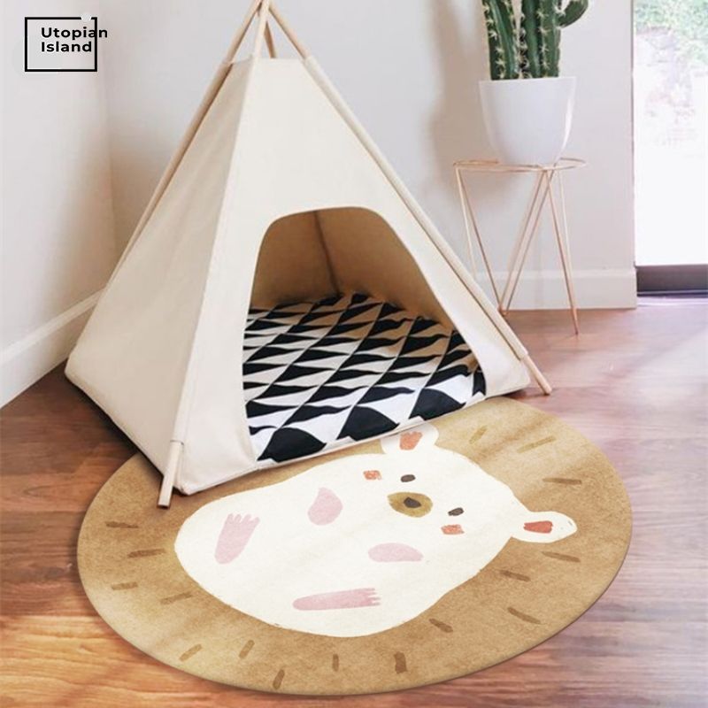 Area Round Rug Little Hedgehog