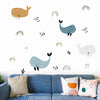 Cartoon Wall Decals Rainbow Dolphins