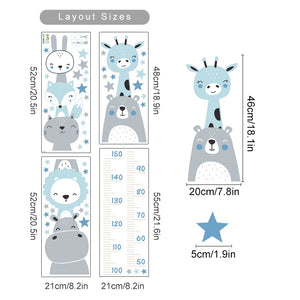 Cartoon Wall Decals Forest Animals