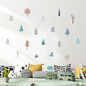Christmas Tree Cartoon Wall Decals