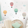 Cartoon Wall Decals Hot Air Balloon Clouds
