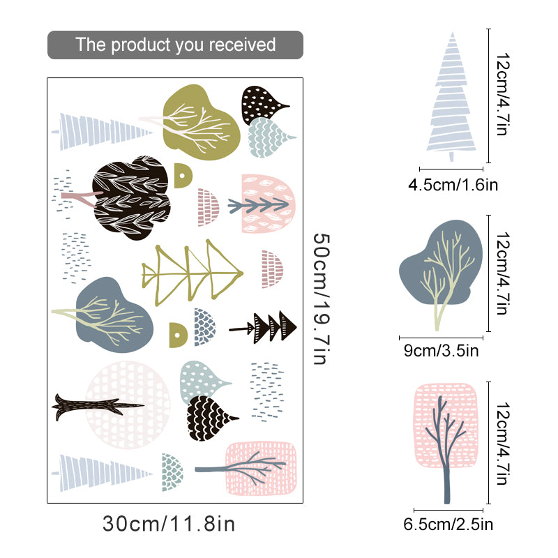 Christmas Tree Cartoon Wall Decals