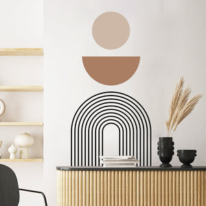 Boho Abstract Geometric Rainbow Wall Decal