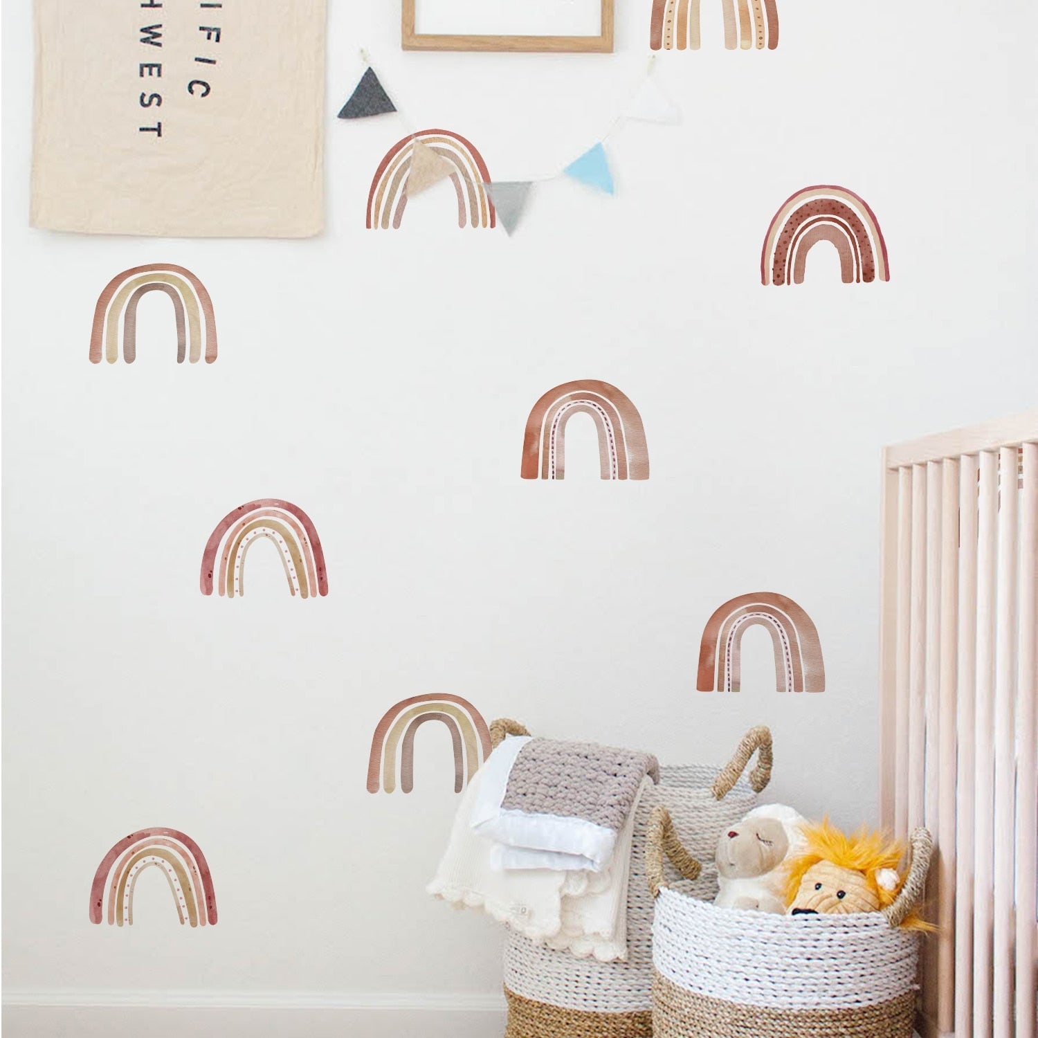Small Colorful Rainbows Wall Decals