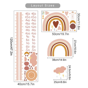 Height Chart Wall Decal Animals Stars
