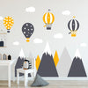 Wall Decals Hot Air Balloons in Mountains