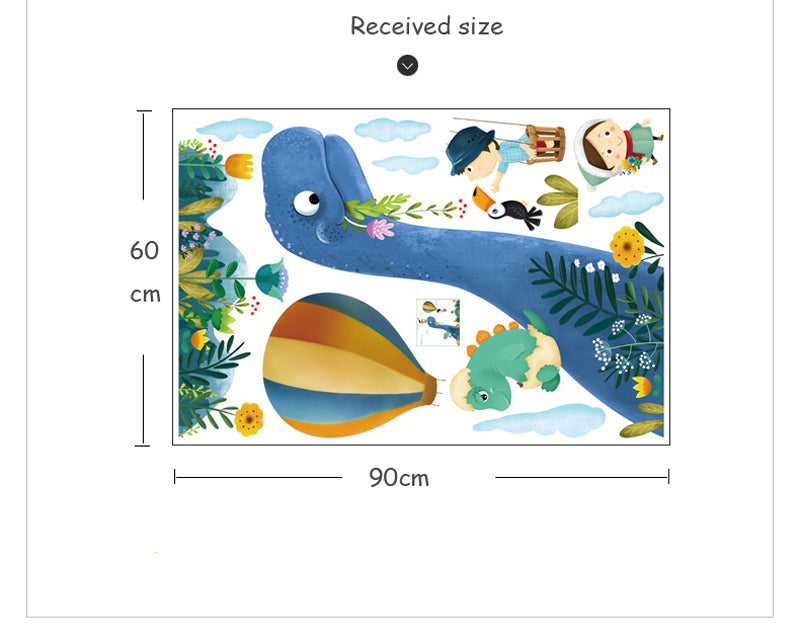 Cartoon Wall Decals Dinosaur Paradise - Large